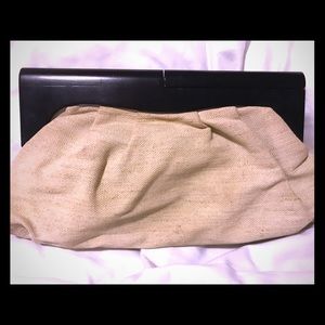 Black and cream clutch - perfect for summer